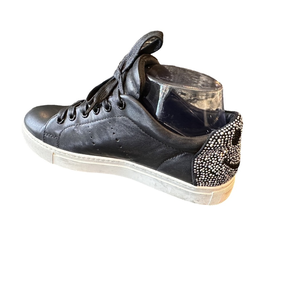Lola Cruz smiley Bling Lace Up Walkers un Navy 38 - Picture 6 of 7